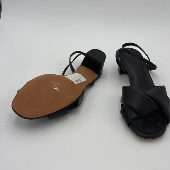 NEW Vince Rosalie Black Leather Block Heels 40 - Picture 4 of 5